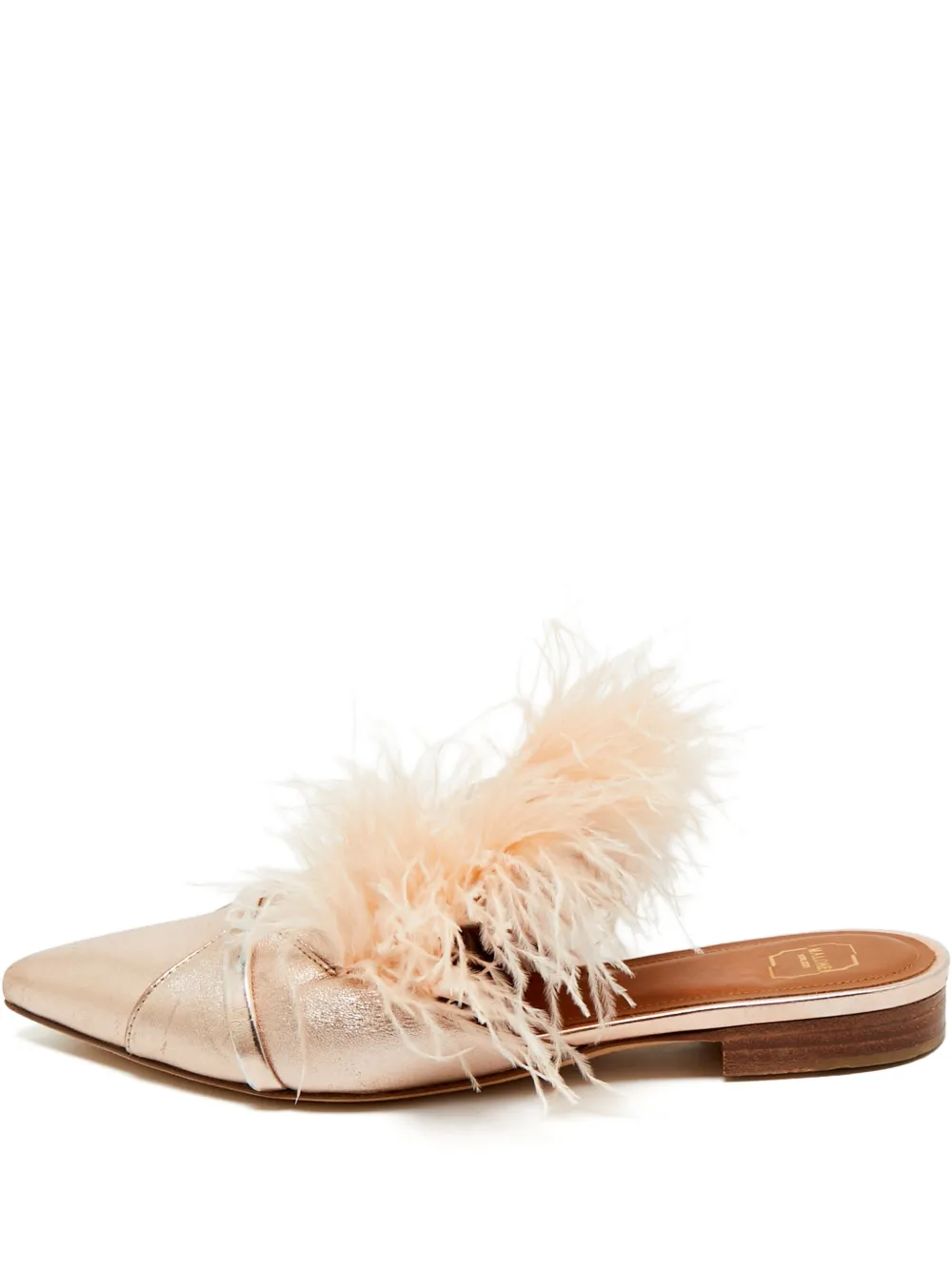 Malone Souliers feather-detail mules - Rosa