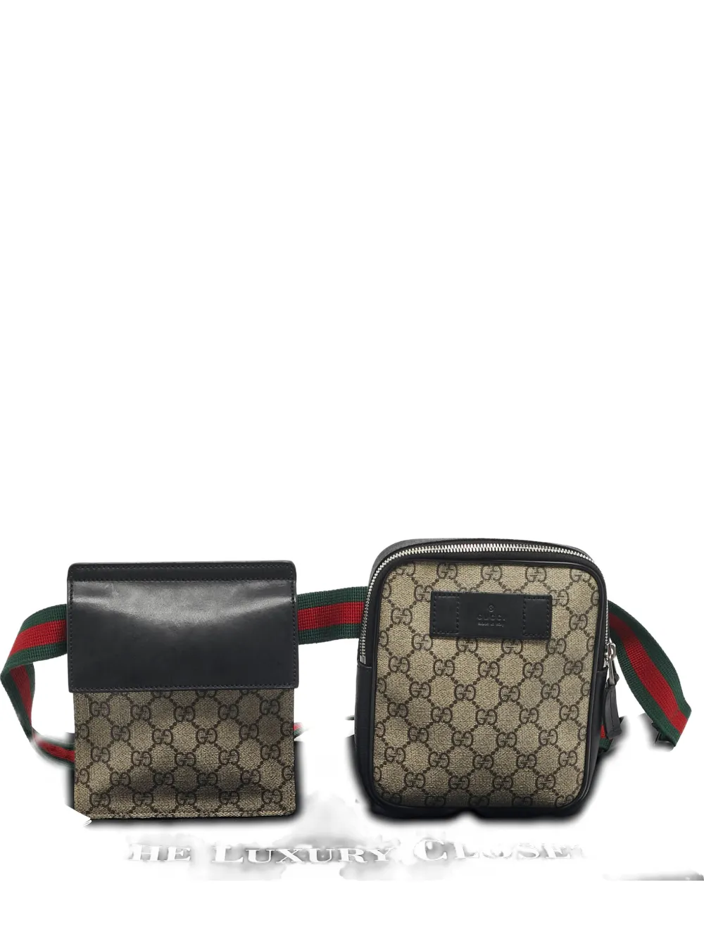 Gucci Pre-Owned GG supreme canvas leather belt bag - Toni neutri