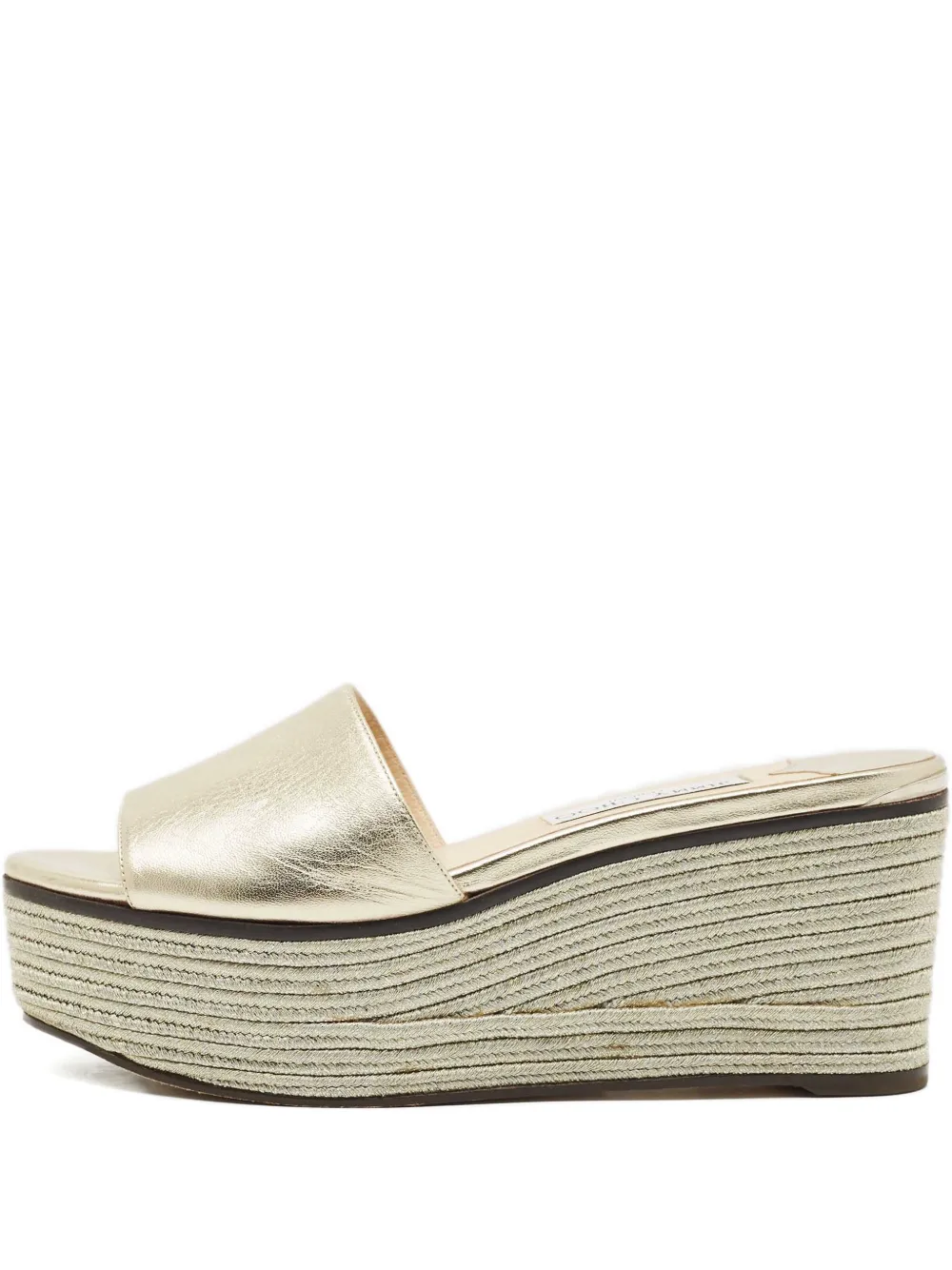 Jimmy Choo Pre-Owned platform espadrilles | Gold | Image 1
