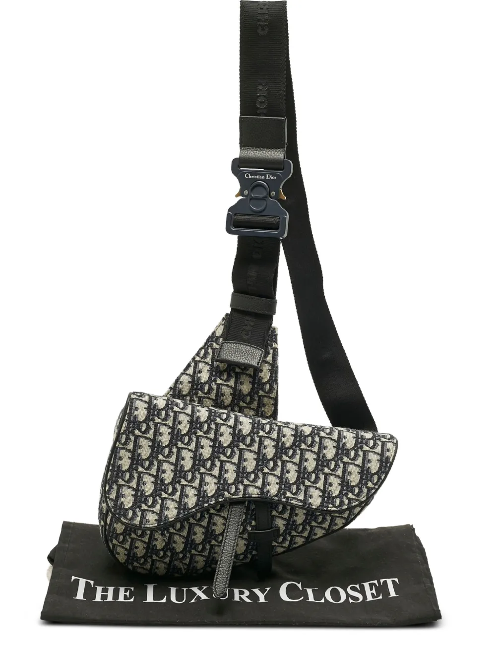 Christian Dior Pre-Owned Saddle oblique-canvas shoulder bag | Blue | Image 1