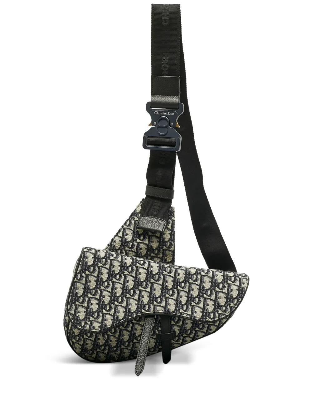 Christian Dior Pre-Owned Saddle oblique-canvas shoulder bag | Blue | Image 1