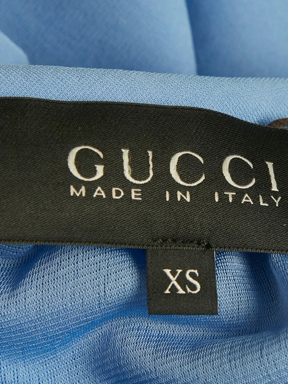 Gucci Pre-Owned sleeveless neck-detail mini dress - Blauw