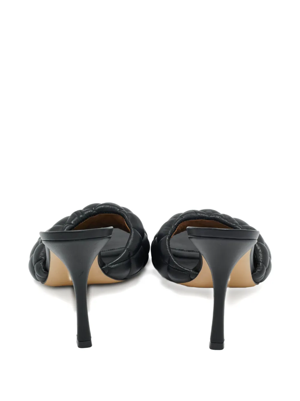 Bottega Veneta Pre-Owned Lido quilted square-toe sandals - Zwart