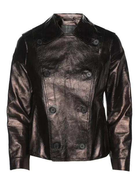 AllSaints double-breasted metallic jacket