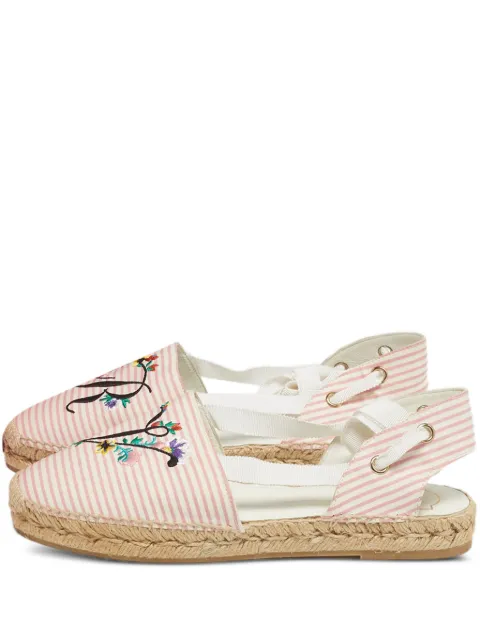 Roger Vivier logo-embroidered flat espadrilles