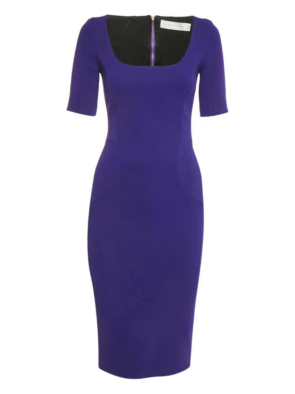 Victoria Beckham crepe square-neck midi dress - Viola