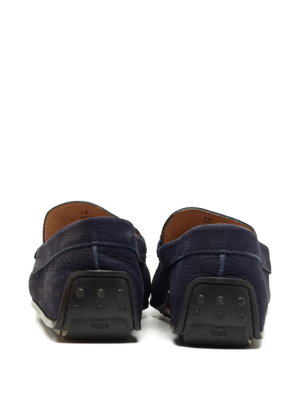 Pre-owned Tod's Logo-detail Suede Loafers In Blue