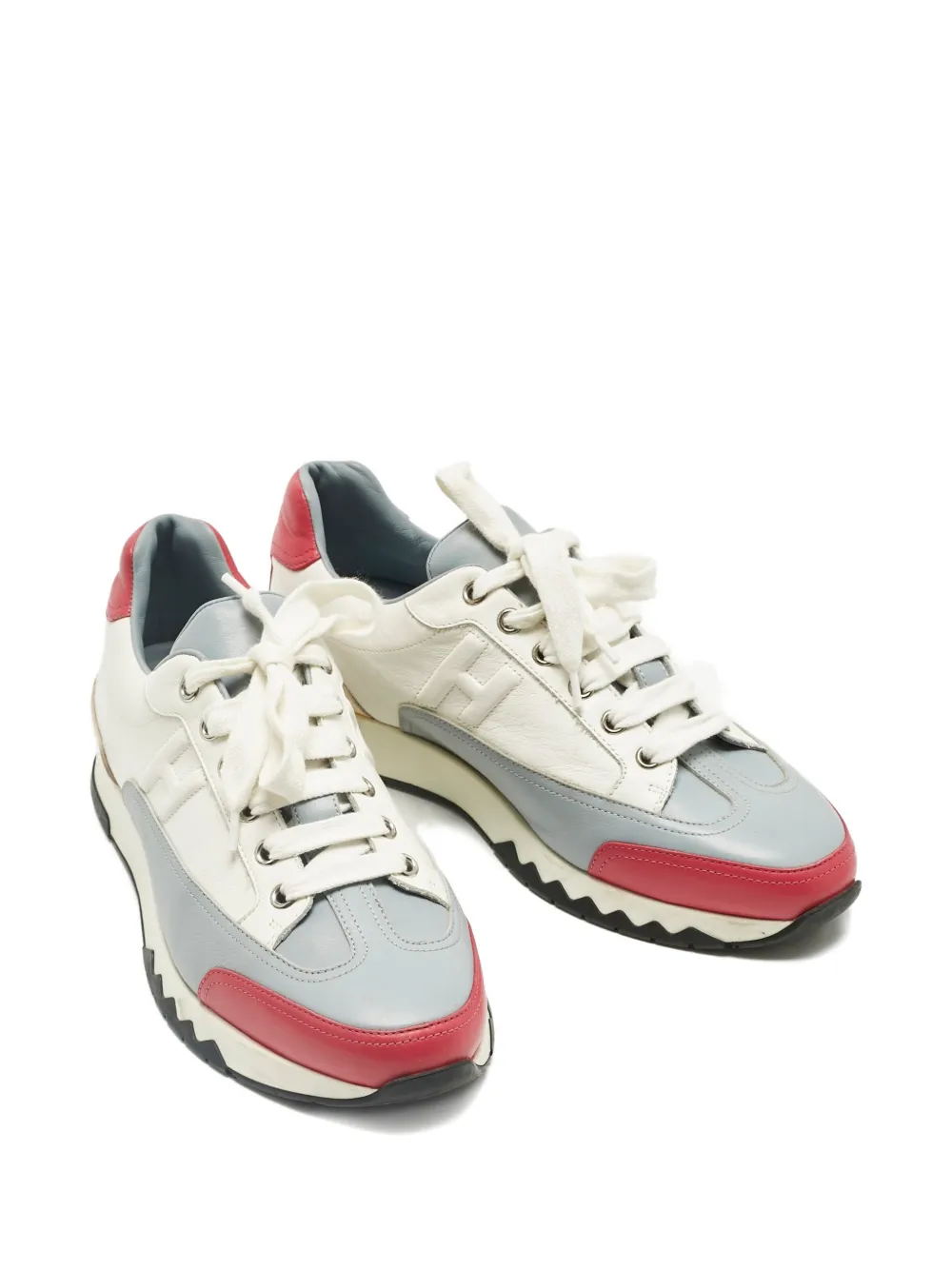 Hermès Pre-Owned trail leather sneakers - Wit