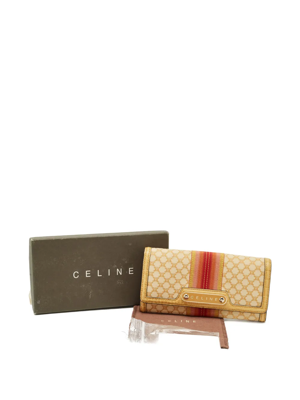 Celine Pre-Owned 2008 Macadam embossed-leather wallet | naranja | Image 1