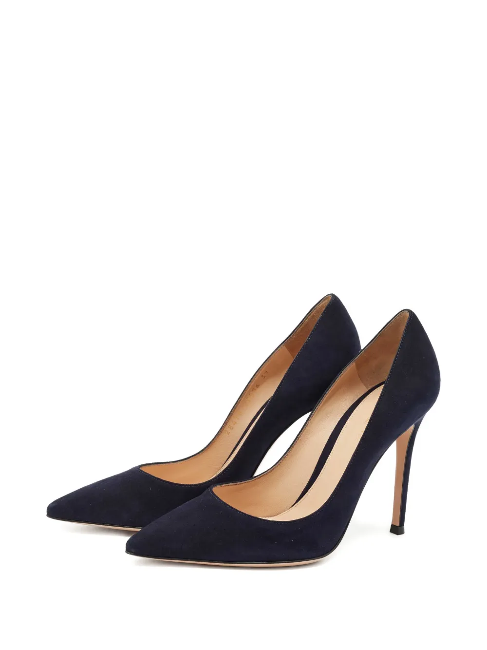 Gianvito Rossi pointed-toe suede pumps - Blauw