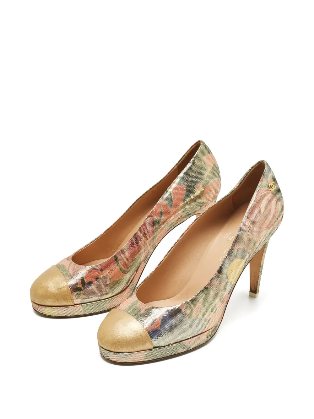 CHANEL Pre-Owned platform leather pumps - Roze