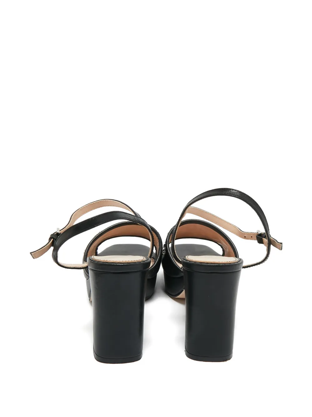 Gucci Pre-Owned GG platform sandals - Zwart
