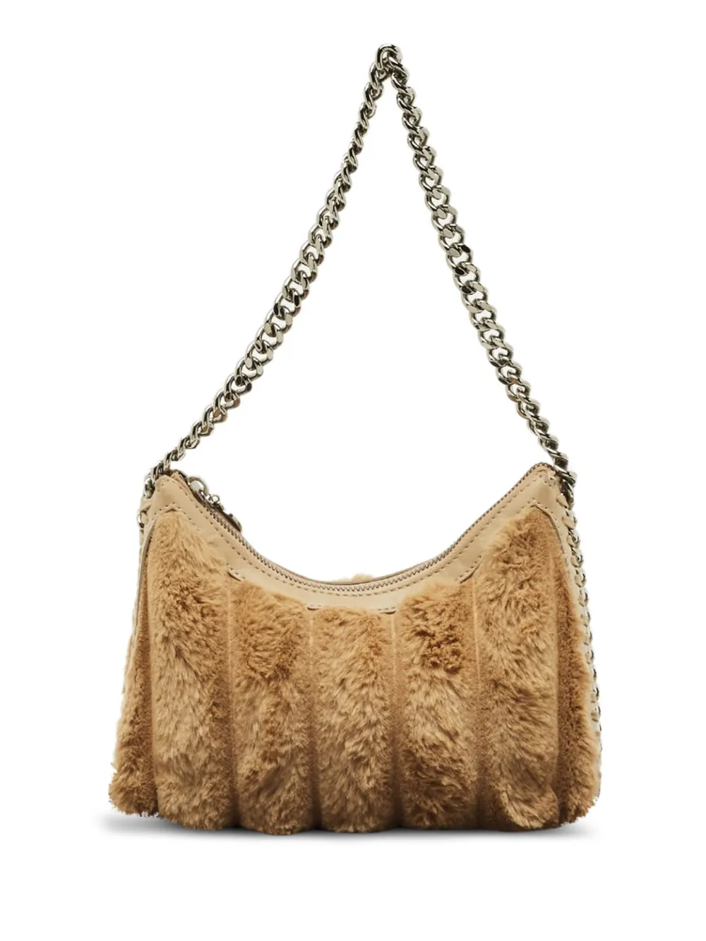 Stella McCartney Pre-Owned Falabella quilted faux-fur shoulder bag - Marrone