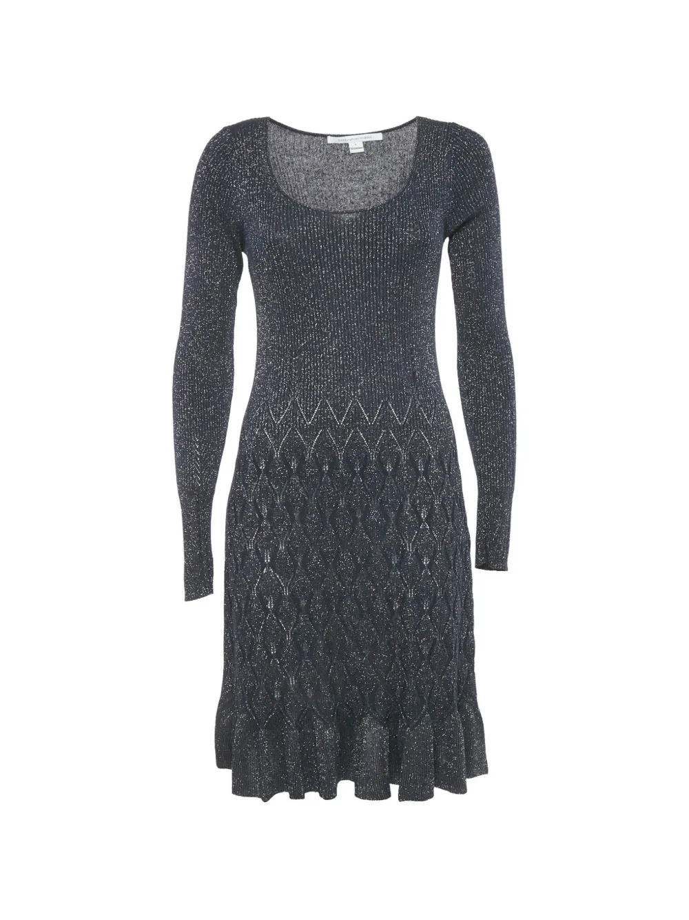 DVF Diane von Furstenberg knit lurex mini dress - Grigio