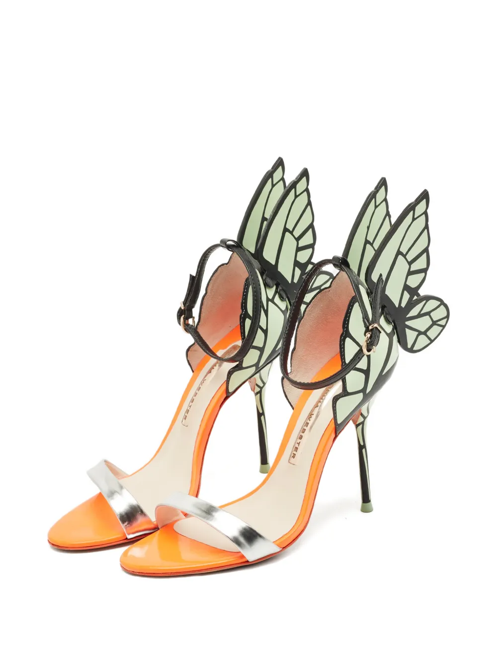 Sophia Webster Evangeline butterfly-wing sandals - Oranje