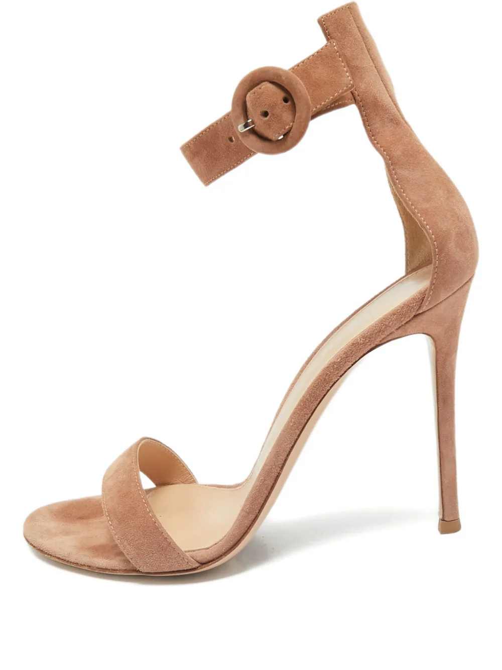 Gianvito Rossi Portofino buckle suede sandals - Nude