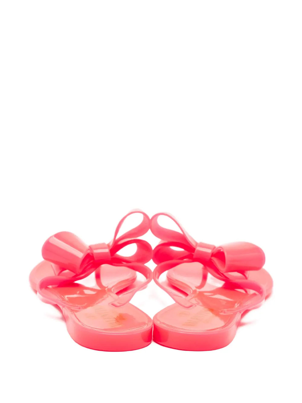 Valentino Garavani Pre-Owned bow-detail jelly slides - Roze