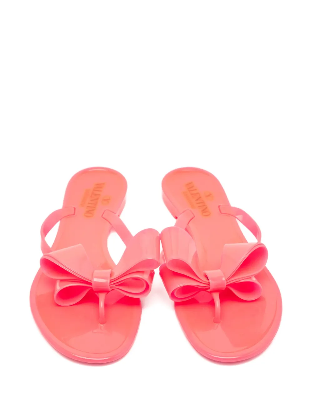 Valentino Garavani Pre-Owned bow-detail jelly slides - Rosa