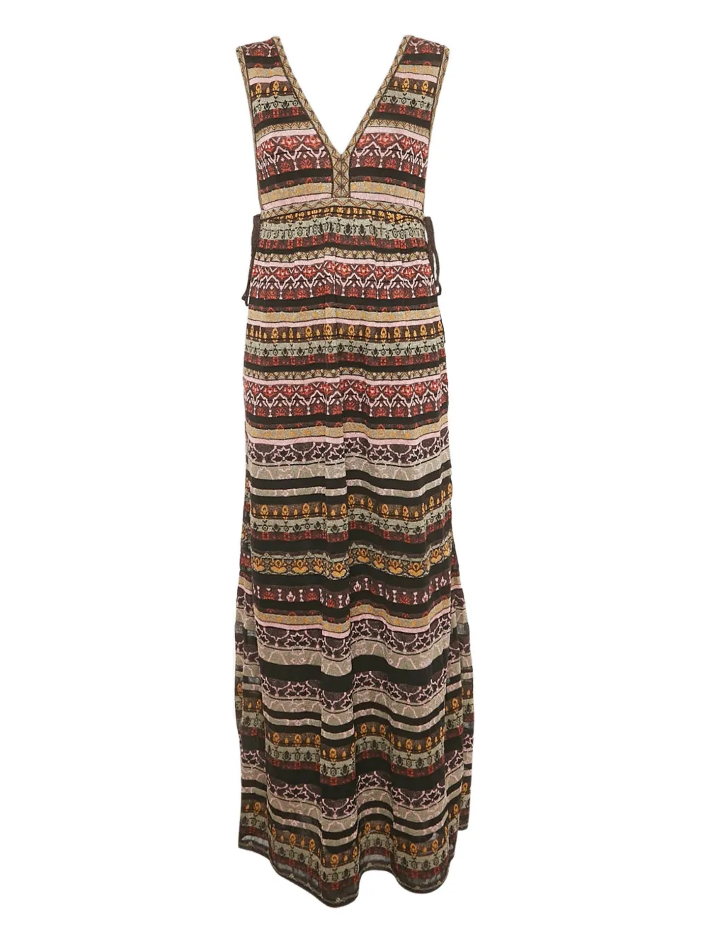 Missoni Pre-Owned striped maxi dress - Marrone
