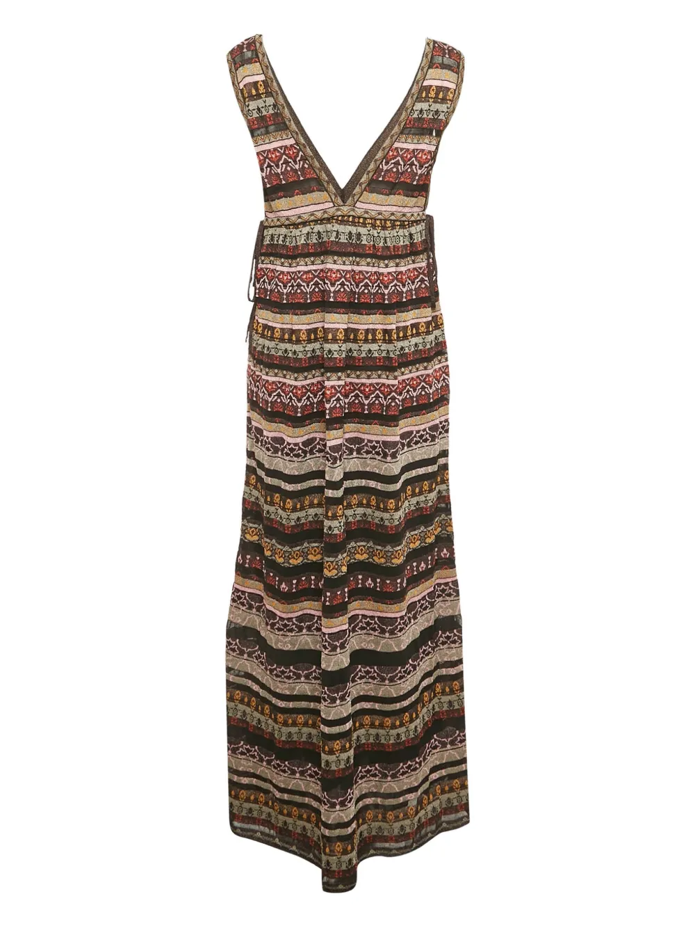 Missoni Pre-Owned striped maxi dress - Bruin