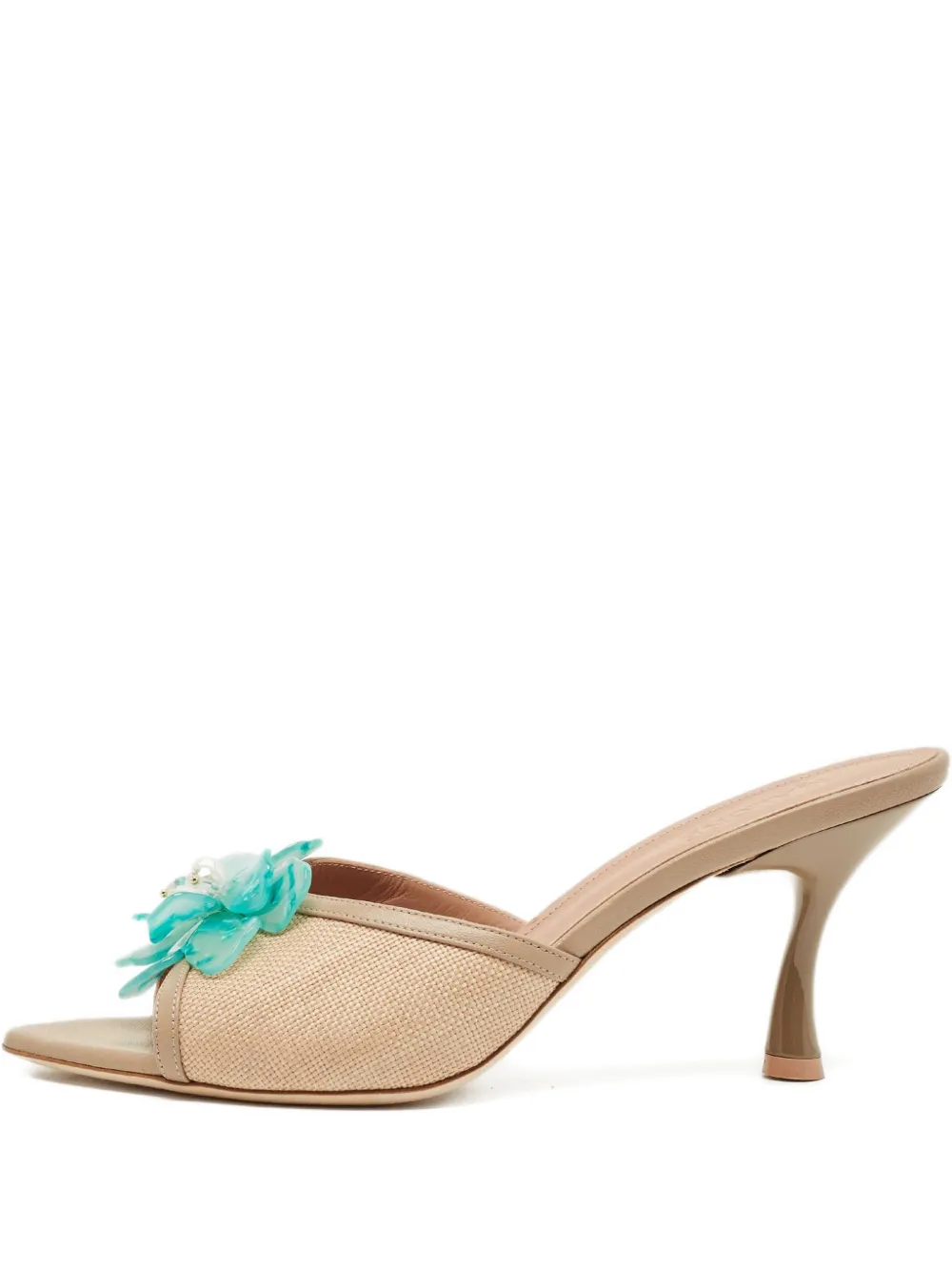 Malone Souliers raffia flower sandals - Toni neutri