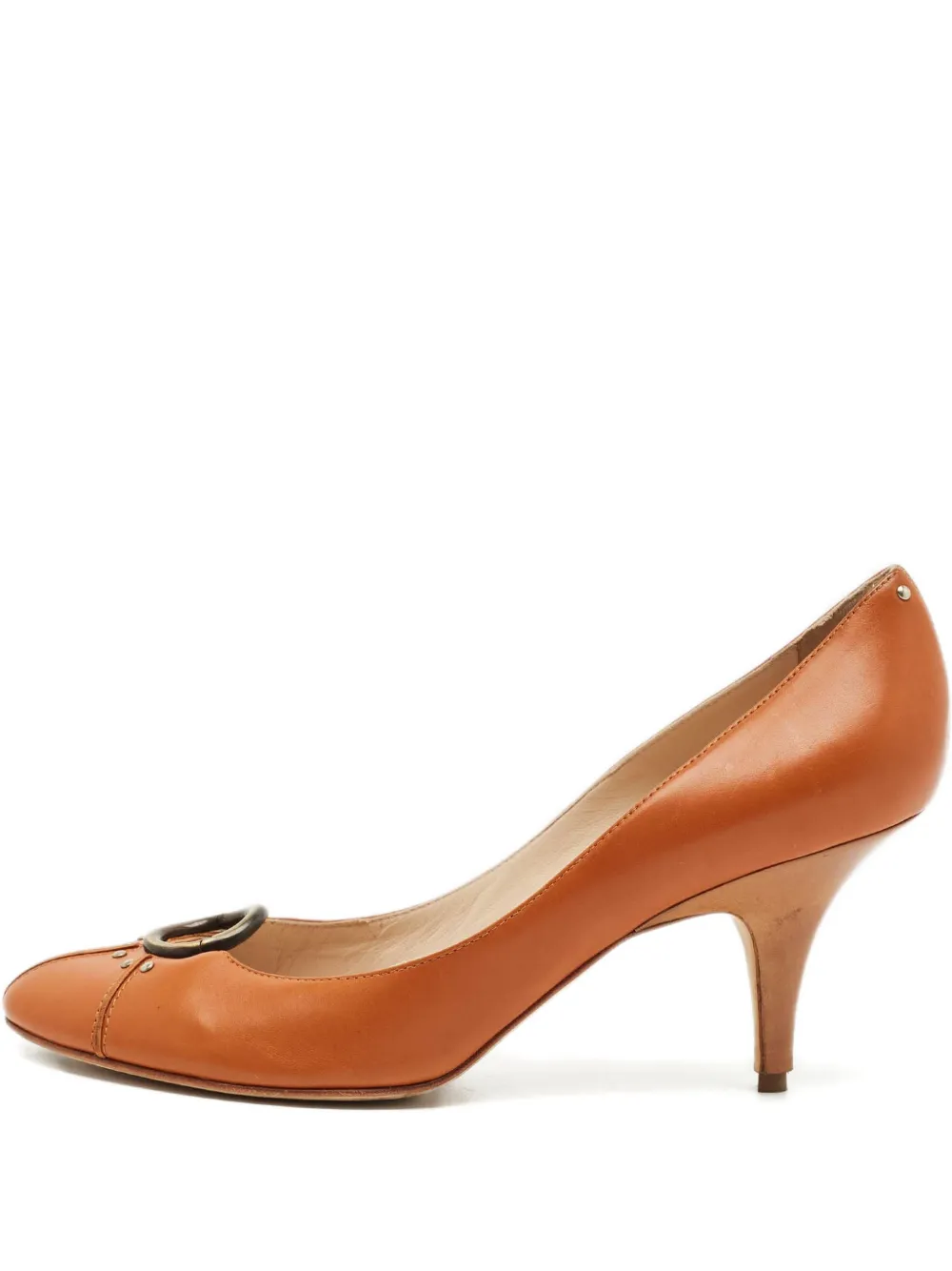 Giuseppe Zanotti almond-toe ring-detail heeled pumps - Marrone