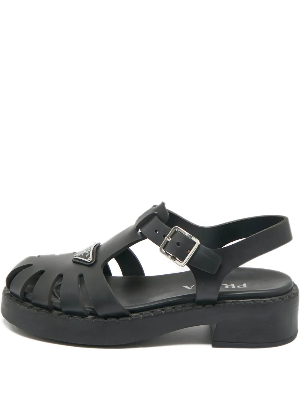 Prada Pre-Owned Monolith rubber sandals | Black | Image 1