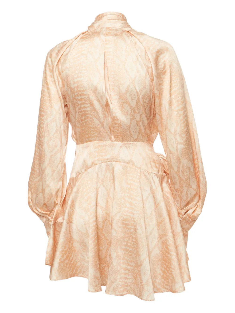 Acler beige wrap mini dress