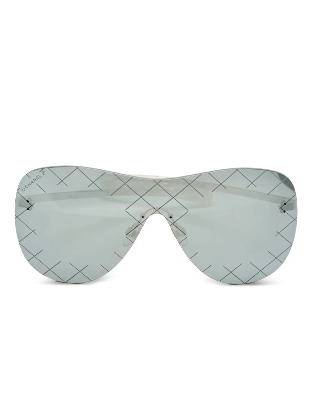 CHANEL Pre-Owned 71158 Runaway Shield sunglasses - Grigio