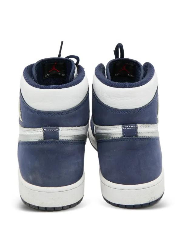 Nike Air Jordan 青 スエード ハイカット　21cm Jordan Air Jordan 1 スエードスニーカー | ブルー | FARFETCH JP