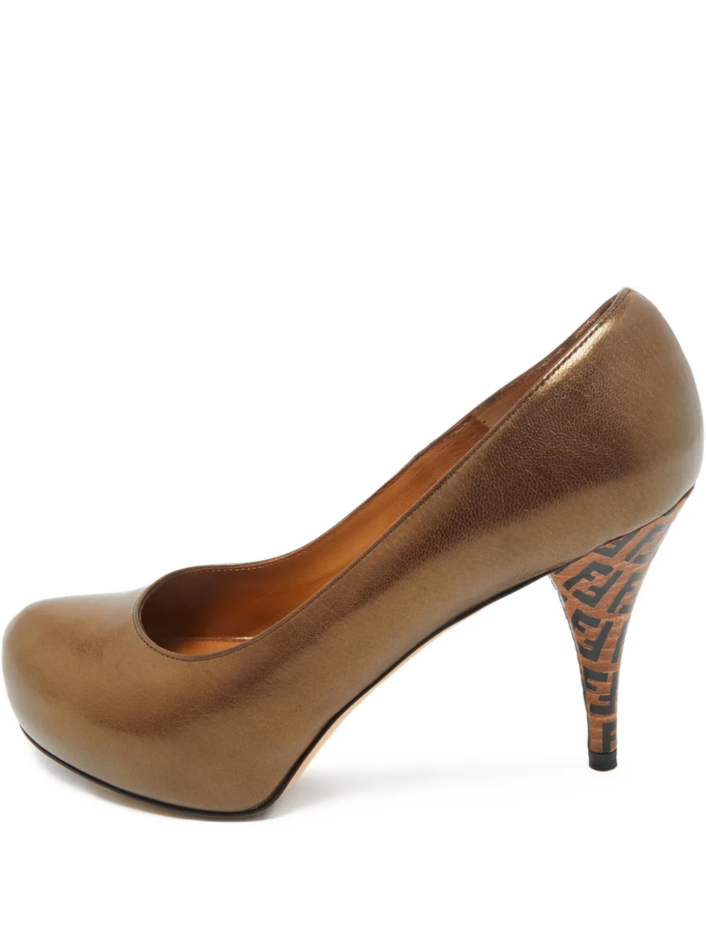 Fendi Pre-Owned FF-platform heeled pumps | Brown | Image 1
