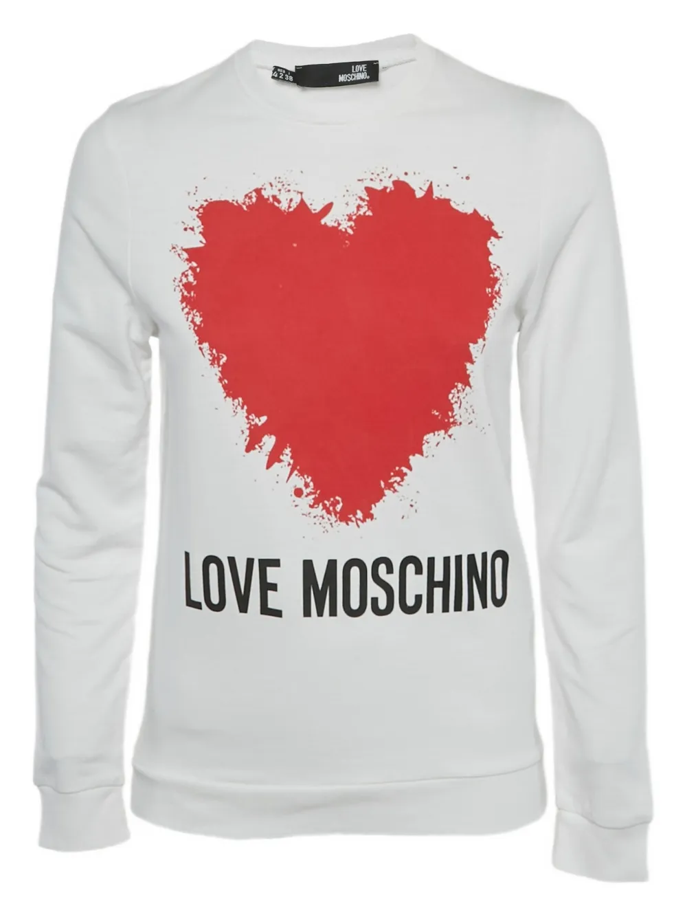 Love Moschino heart-print sweatshirt - Bianco