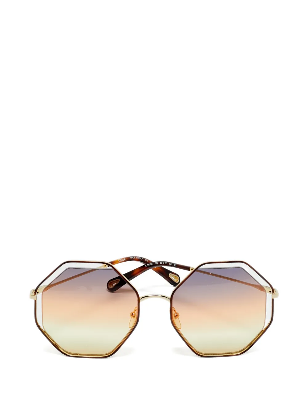 Chloé Pre-Owned Poppy  geometric-frame sunglasses | Gold | Image 1