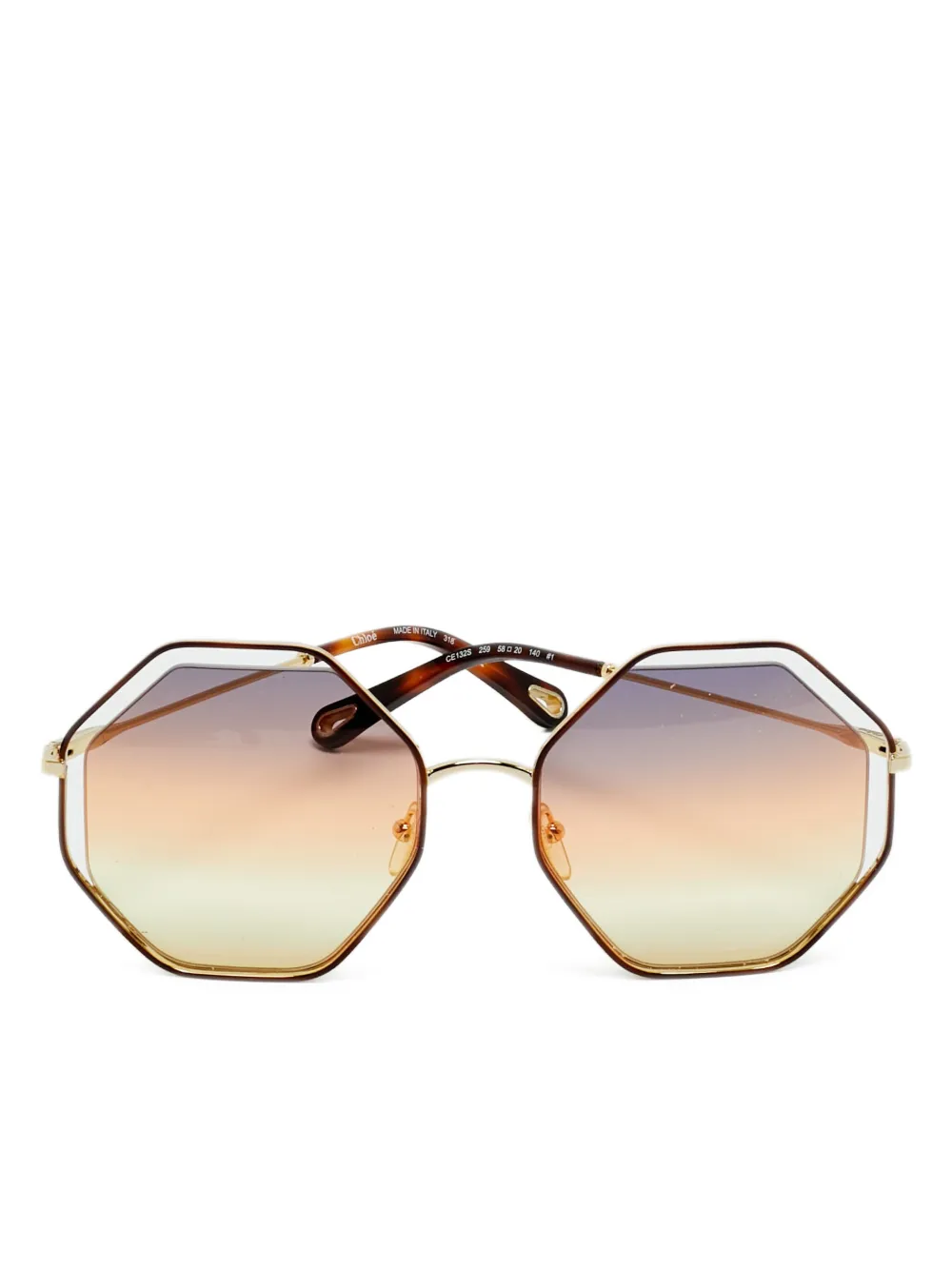 Chloé Pre-Owned Poppy  geometric-frame sunglasses | dorado | Image 1