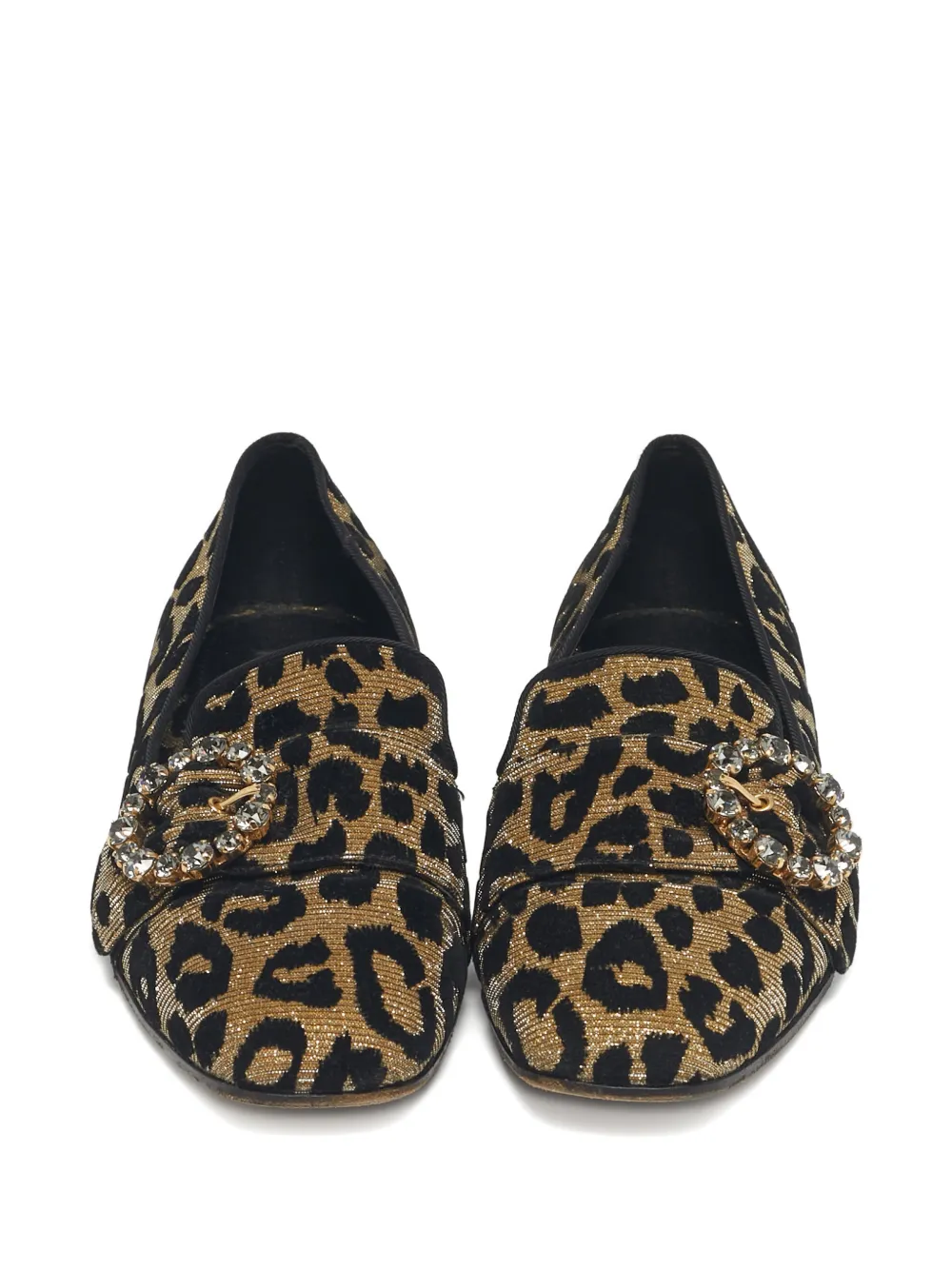 Dolce & Gabbana Pre-Owned Jackie embellished-buckle loafers - Bruin