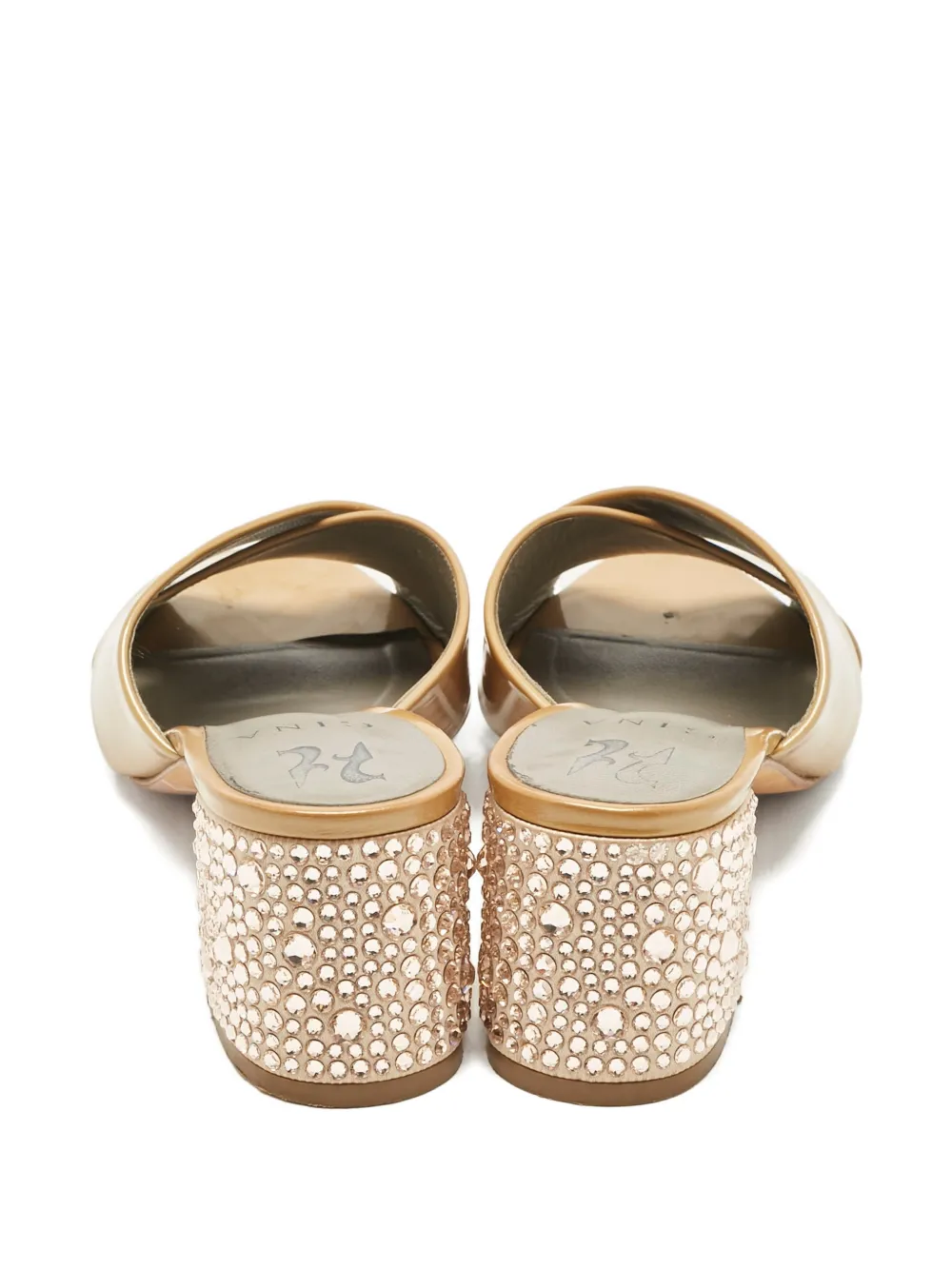 Gina crisscross heeled sandals - Beige