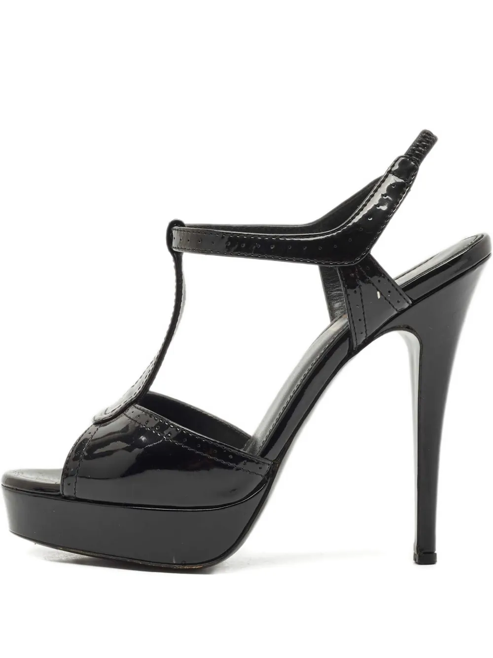 Saint Laurent Pre-Owned leather heeled sandals - Schwarz