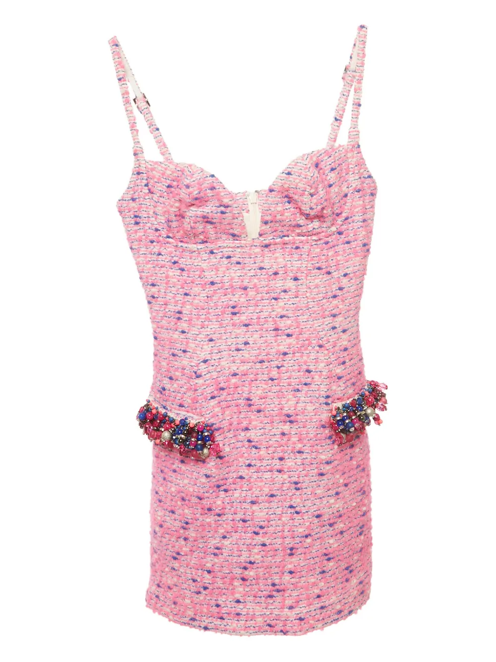AREA embellished tweed mini dress - Rosa