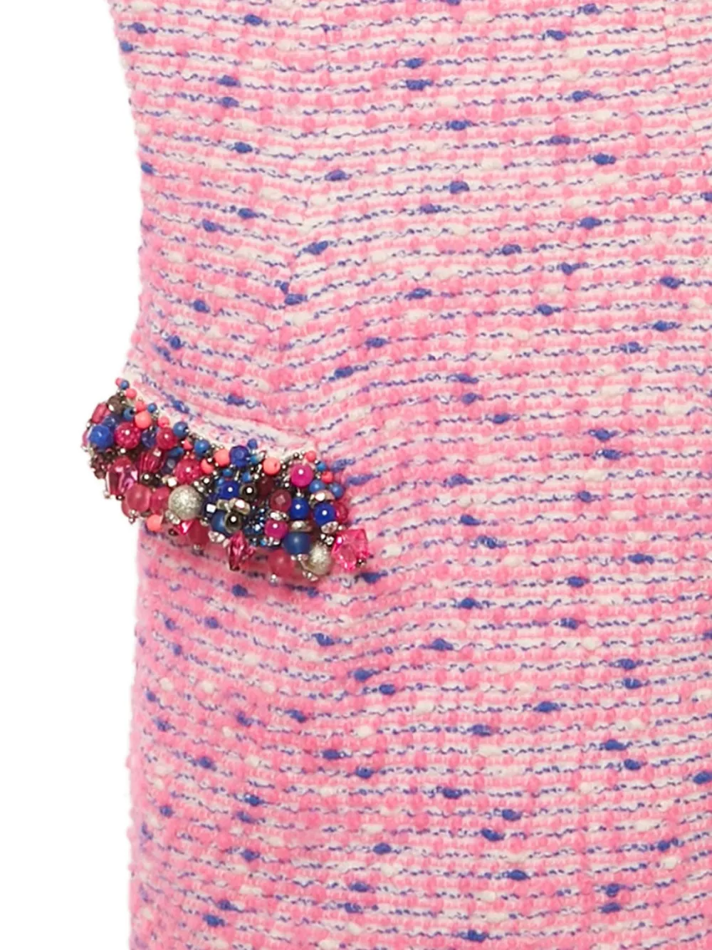 AREA embellished tweed mini dress - Roze