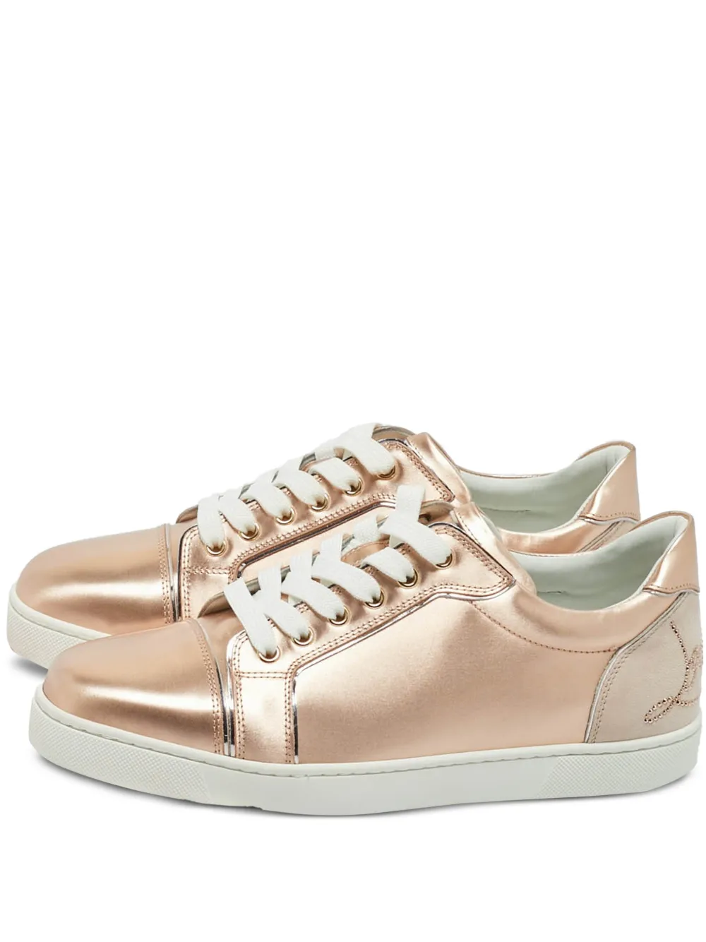 Christian Louboutin Pre-Owned Fun Vieira lace-up leather sneakers - Rosa