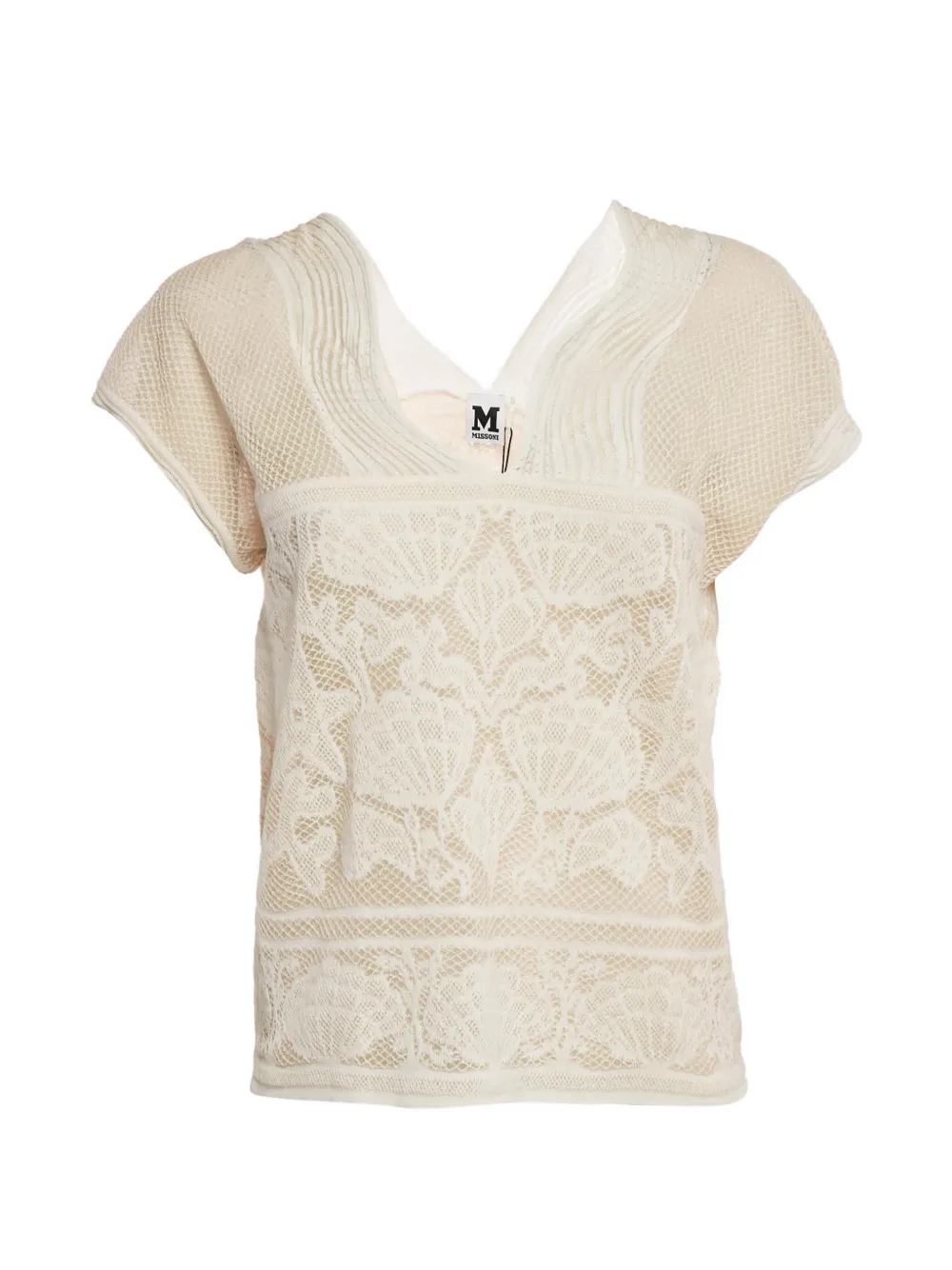 Missoni Pre-Owned V-neck lace blouse - Toni neutri