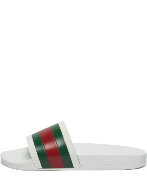 Gucci Pre-Owned Pursuit 72 stripe slides