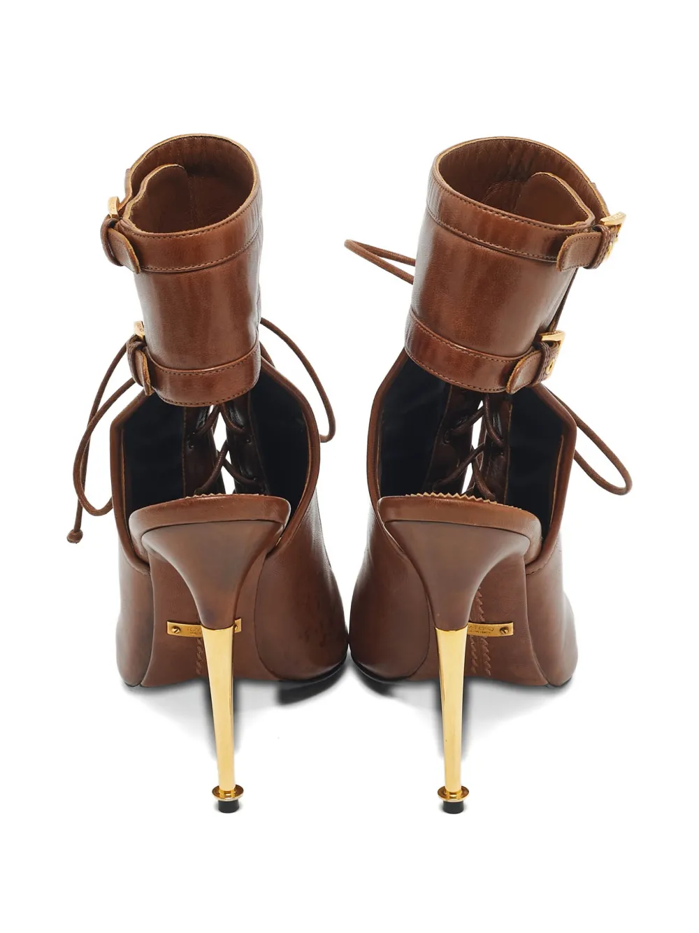 Tom Ford Vintage cut-out leather ankle boots - Bruin