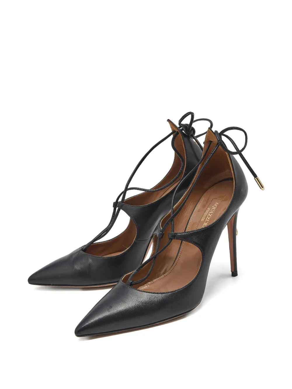 Aquazzura Christy pointed-toe heeled pumps - Zwart