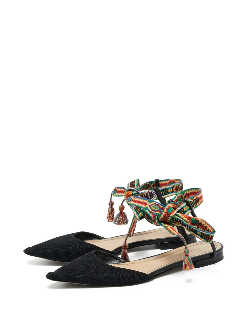 Christian Dior Pre-Owned J'adior pointed-toe flats - Zwart