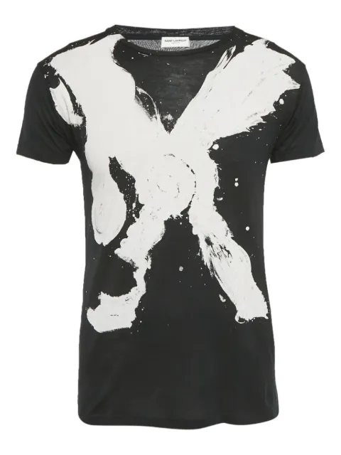 Saint Laurent Pre-Owned crew-neck graphic T-shirt