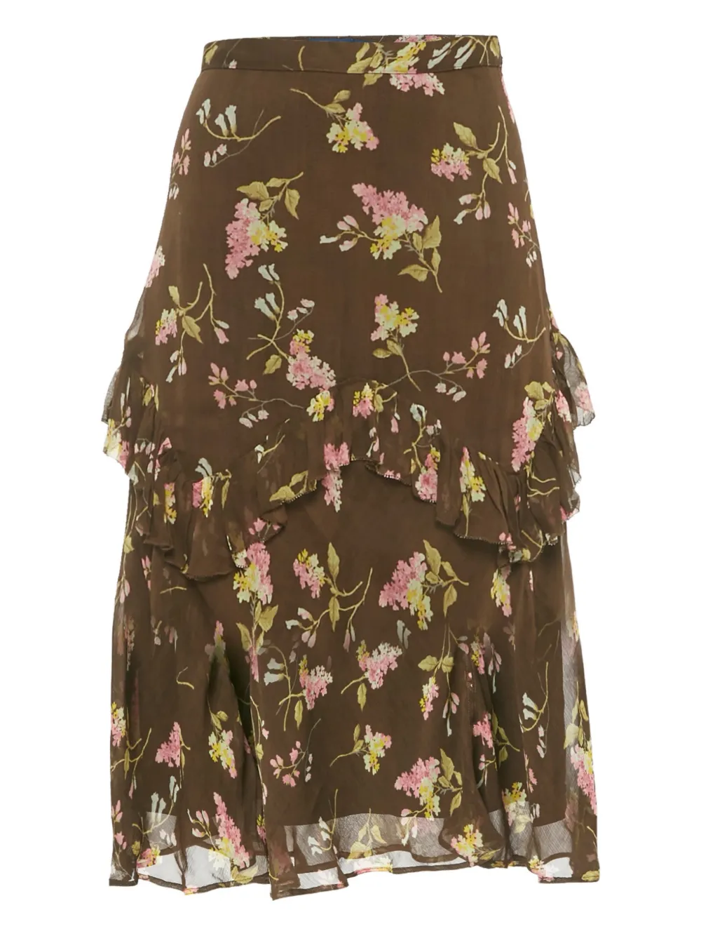 Polo Ralph Lauren floral-print midi skirt - Bruin