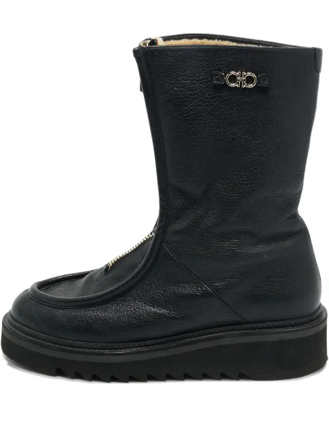 Ferragamo Pre-Owned Eurialo zipped leather boots