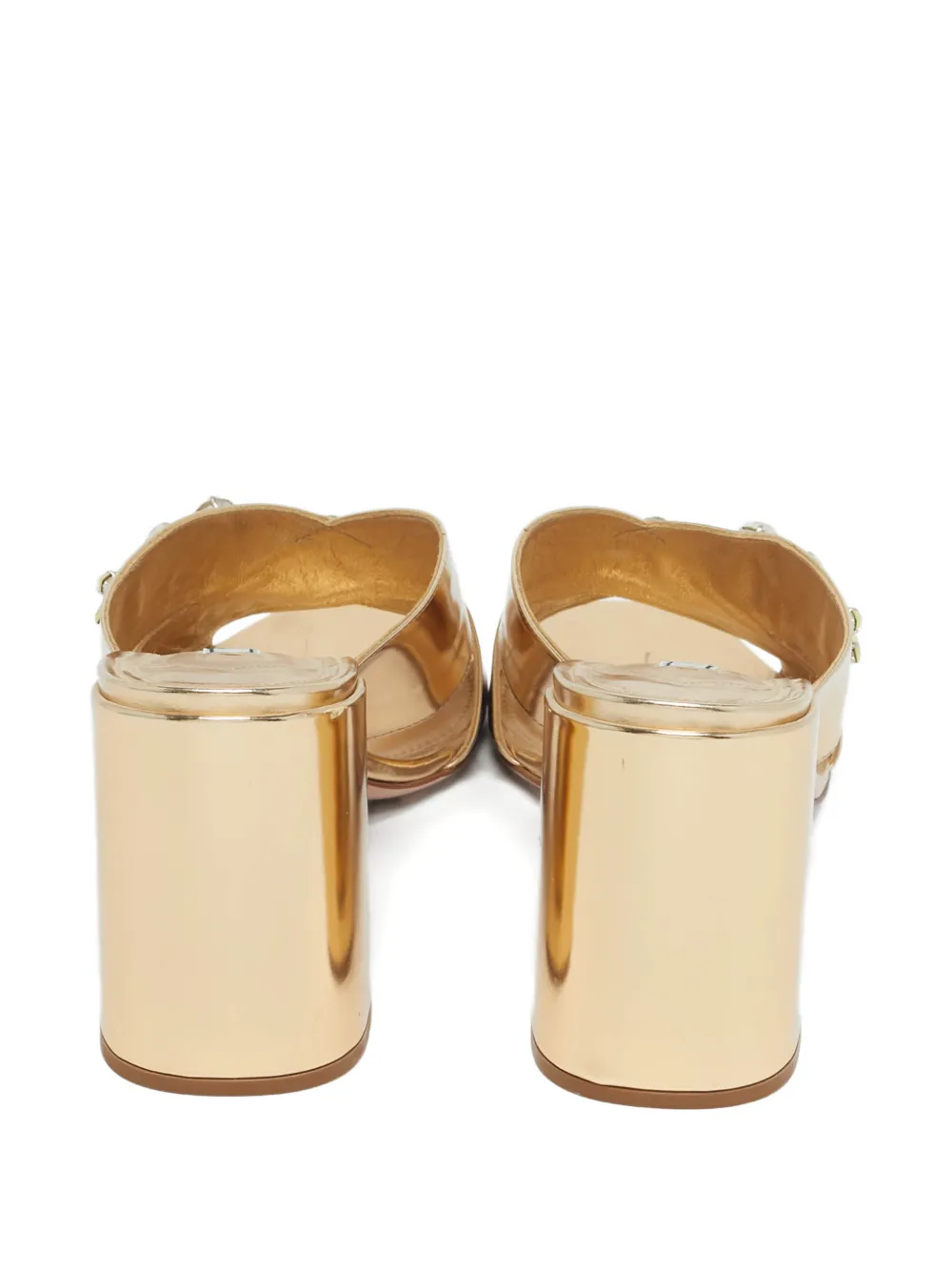 Prada Pre-Owned block-heel sandals - Goud