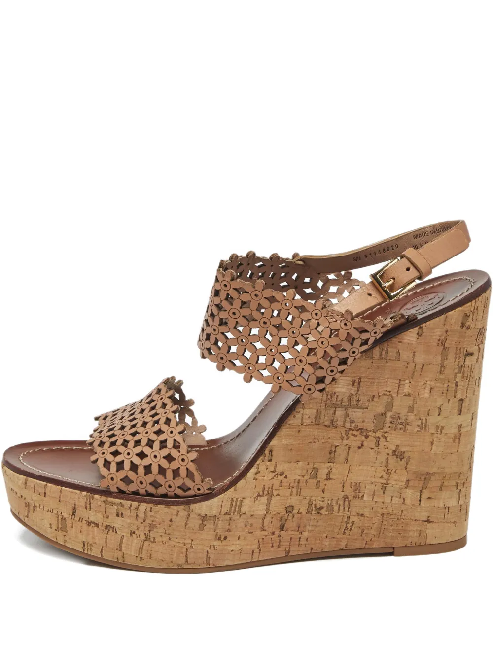 Tory Burch perforated leather wedge sandals | neutro | Image 1